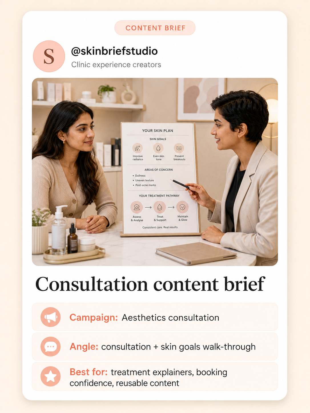 Illustrative salon experience content moment for london creator campaigns