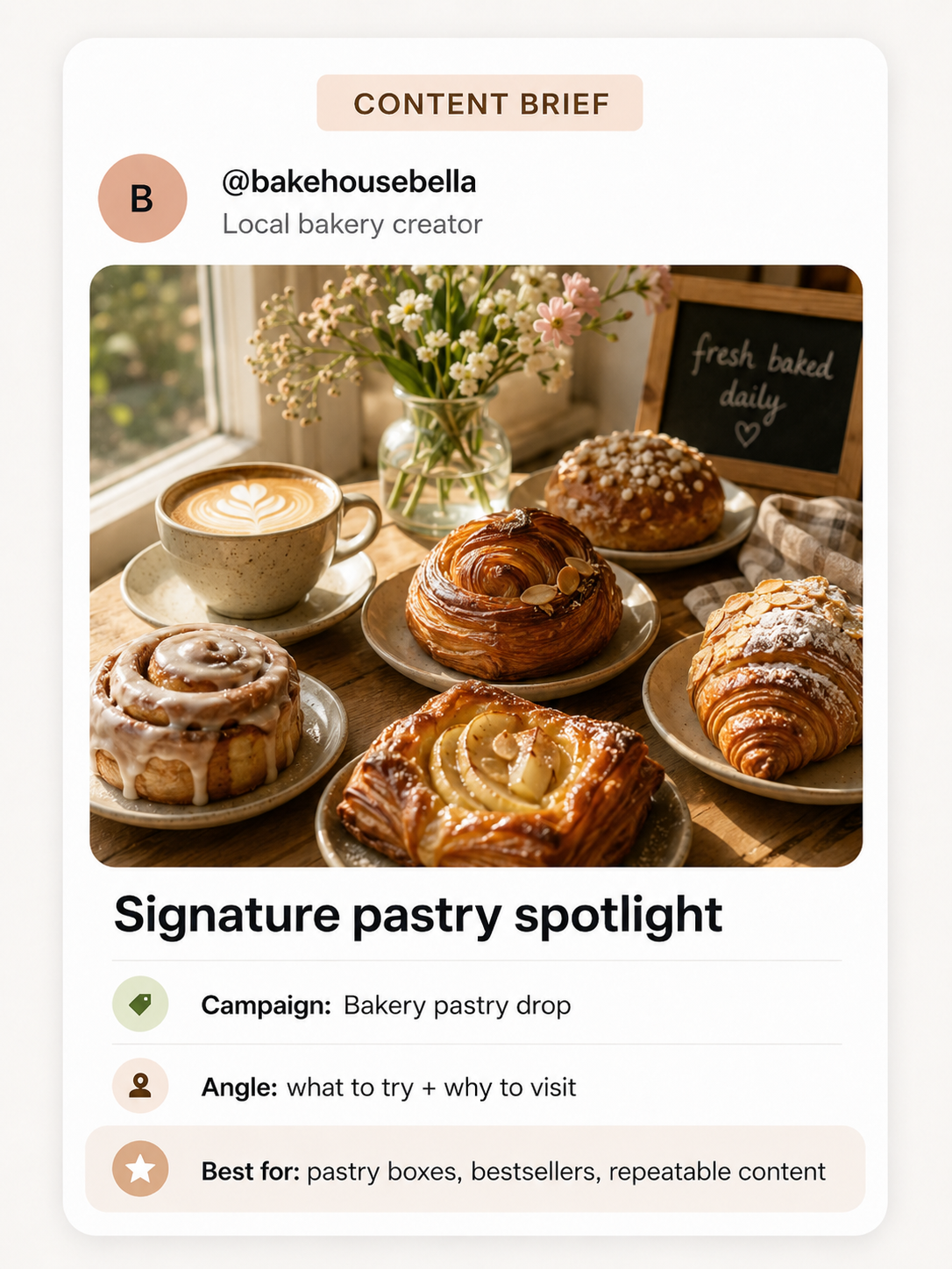 Customer choosing pastries at a bakery counter