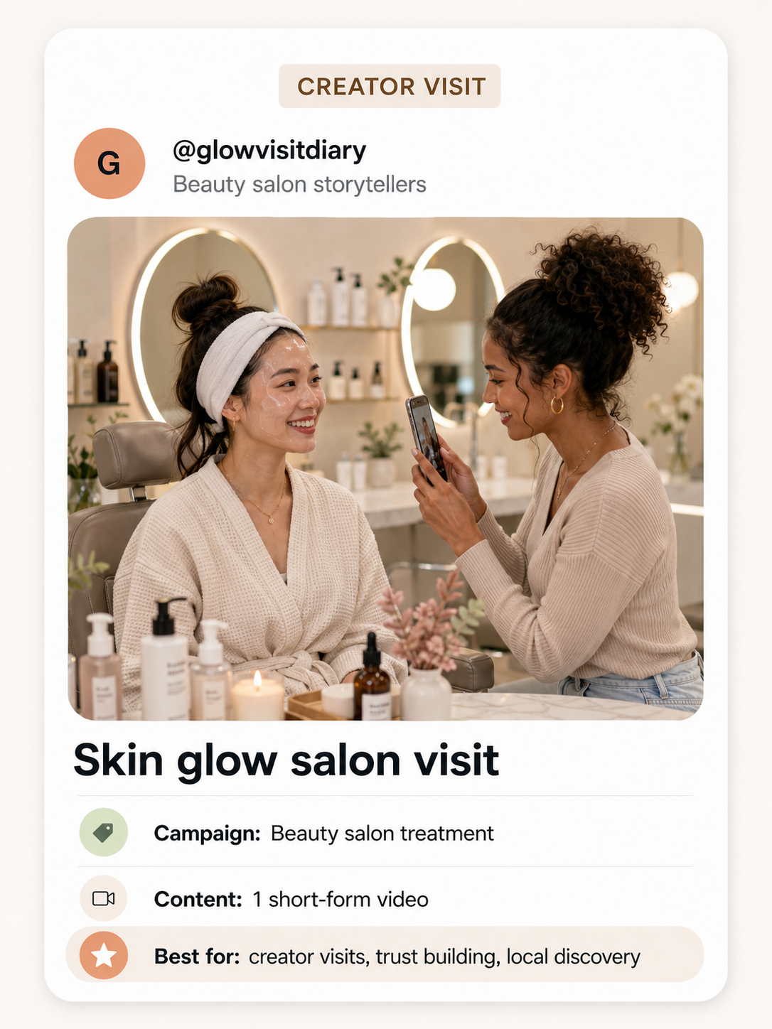 Illustrative before and after detail content moment for london creator campaigns
