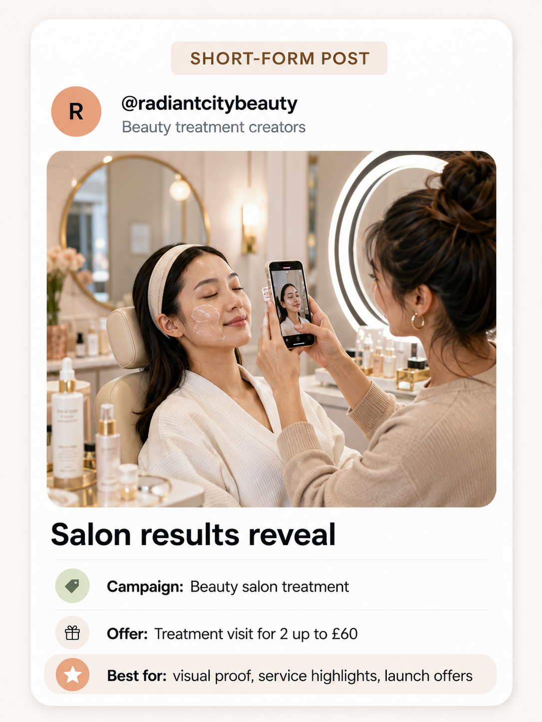 Illustrative result detail content moment for london creator campaigns