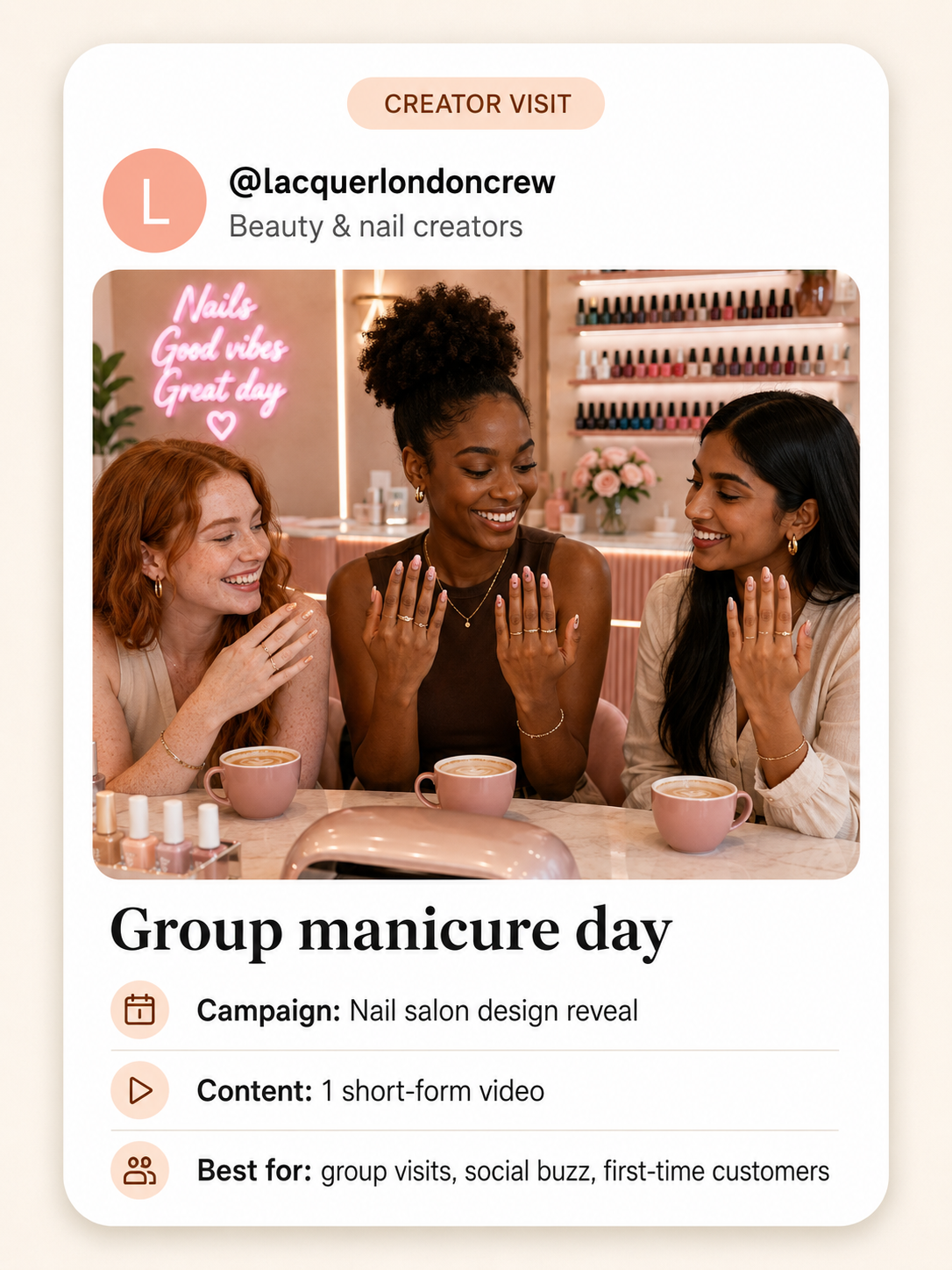Illustrative treatment routine spotlight content moment for london creator campaigns