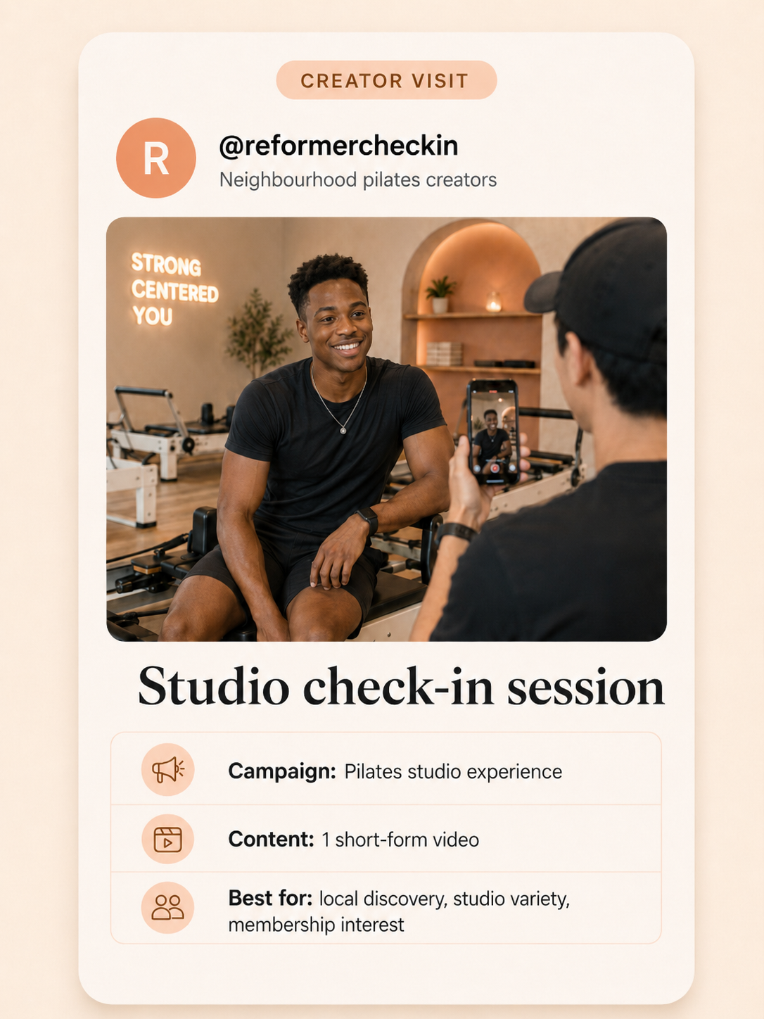 Illustrative visit request content moment for london creator campaigns